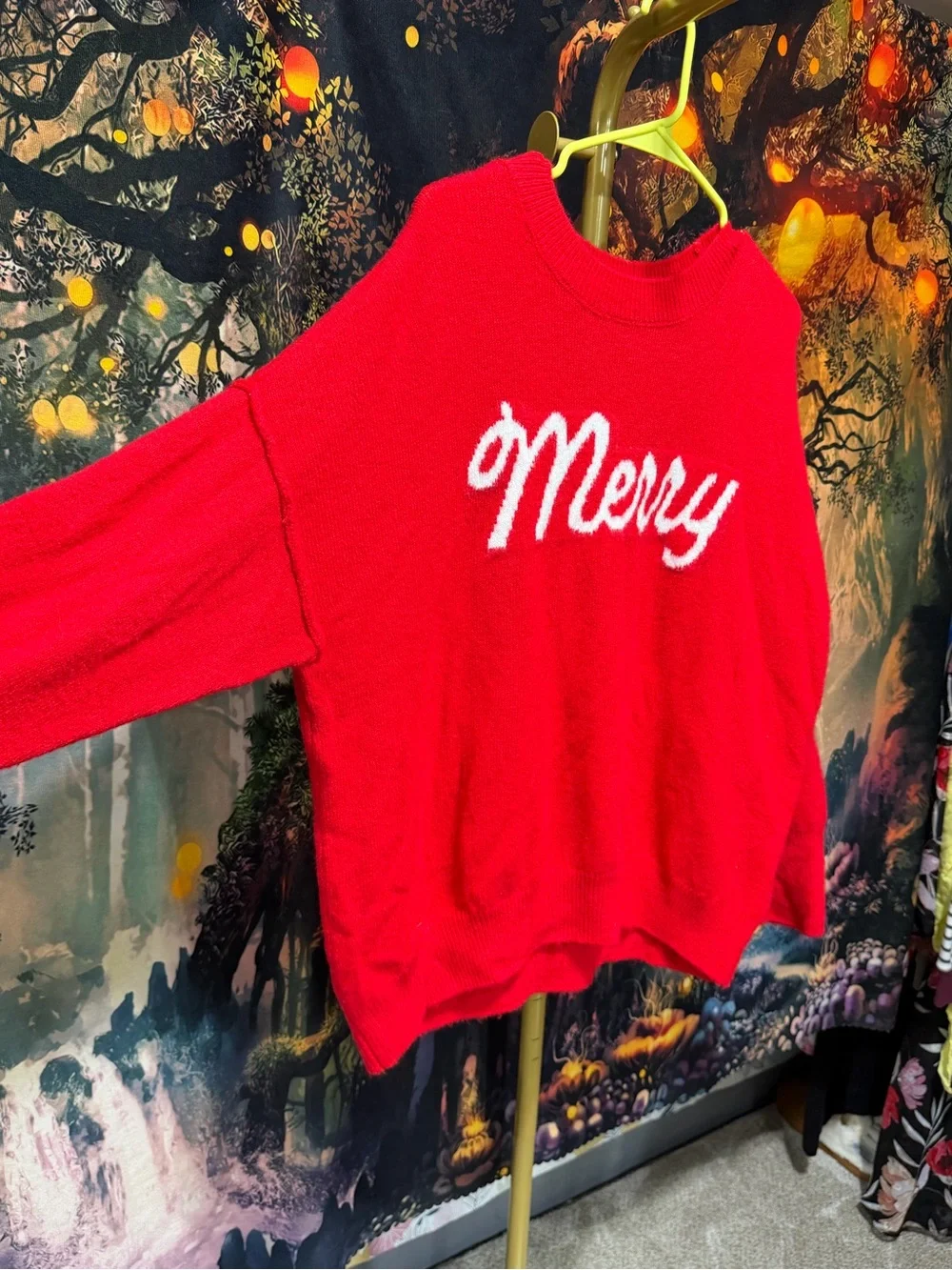 CeCe Red 'Merry' Crewneck Holiday Sweater